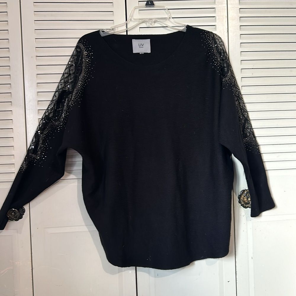 LIV milano  | black sweater size XL - Picture 2 of 10